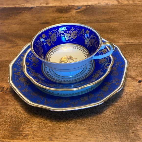 Schwarzenhammer Bavaria Other - Vintage 1940's Schwarzenhammer Bavaria-Set of Three-Cup, Saucer, Dessert Plate